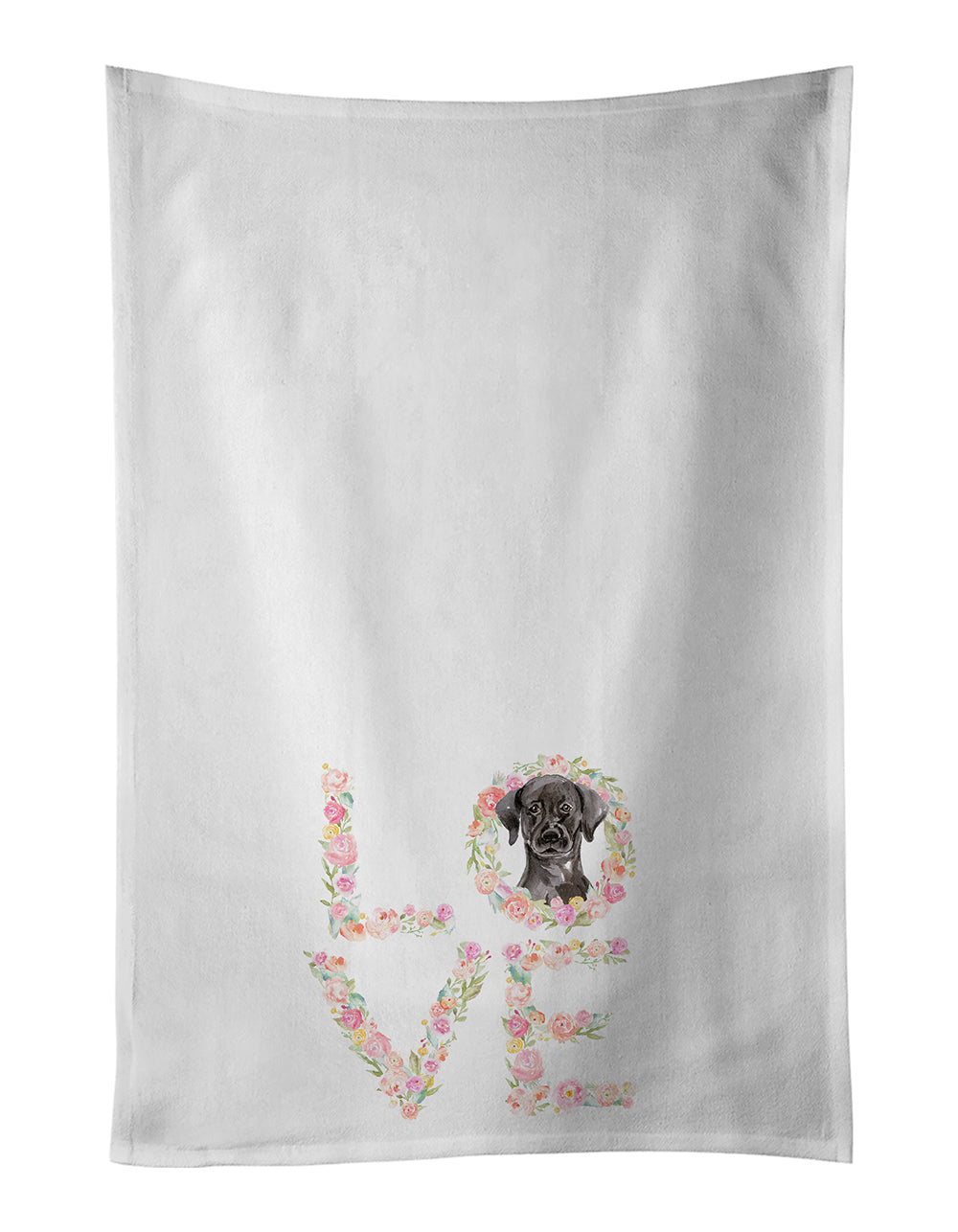 Buy this Black Labrador Retriever Love Kitchen Towel Set of 2