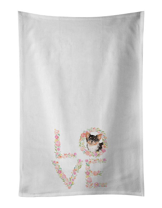 Buy this Black Tan Longhaired Chihuahua Love Kitchen Towel Set of 2