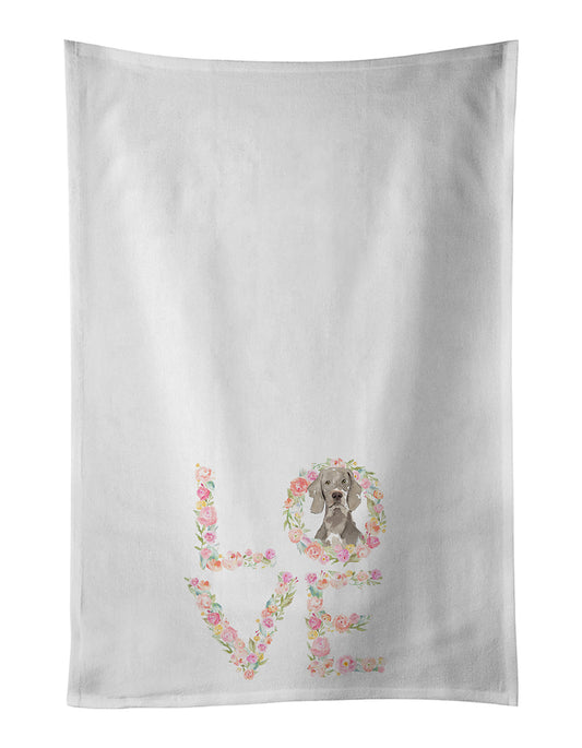 Buy this Weimaraner Love Kitchen Towel Set of 2