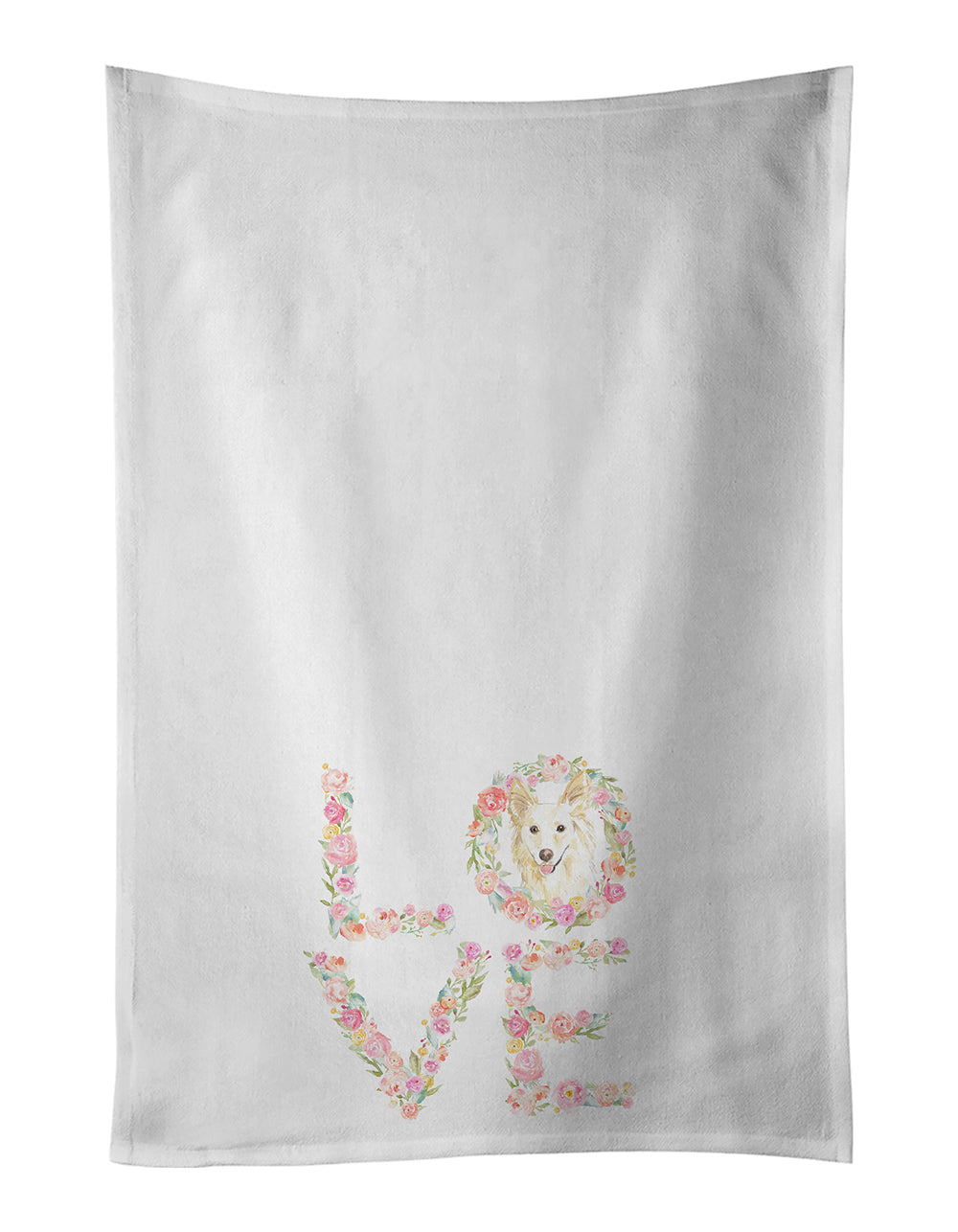 Buy this White Collie Love Kitchen Towel Set of 2