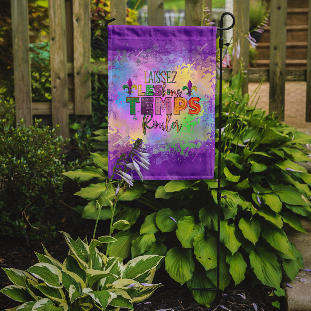 Laissex Les bons Temps Rouler Mardi Gras Garden Flag