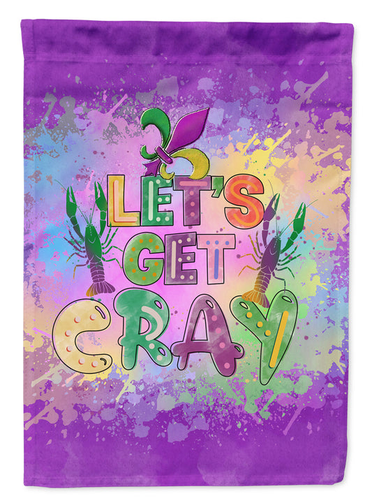 Buy this Let's Get Cray Mardi Gras Garden Flag