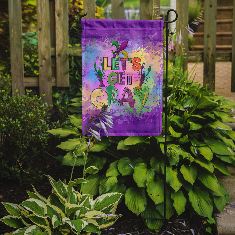 Let's Get Cray Mardi Gras Garden Flag
