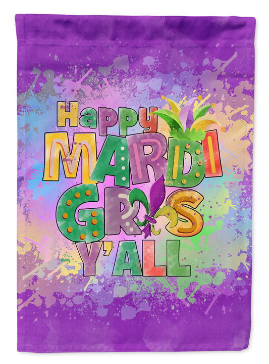 Buy this Happy Mardi Gras Y'all Garden Flag