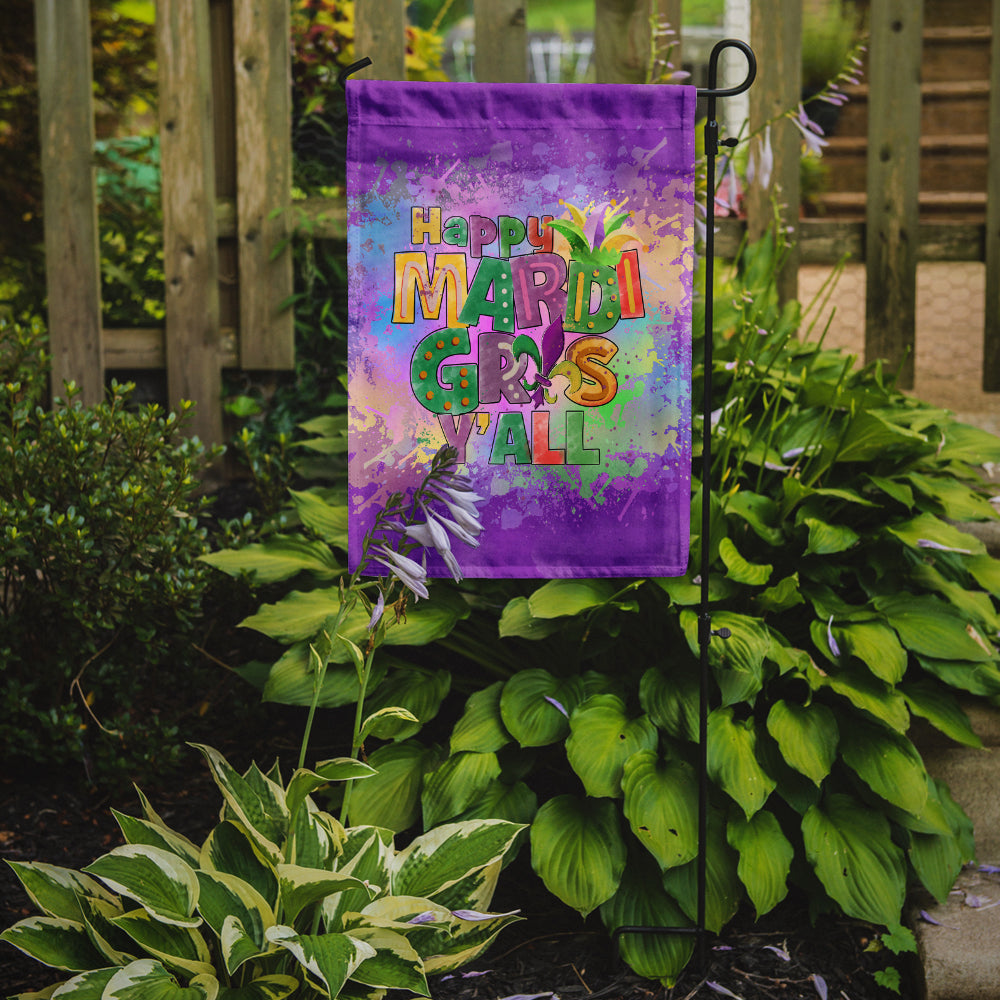 Happy Mardi Gras Y'all Garden Flag
