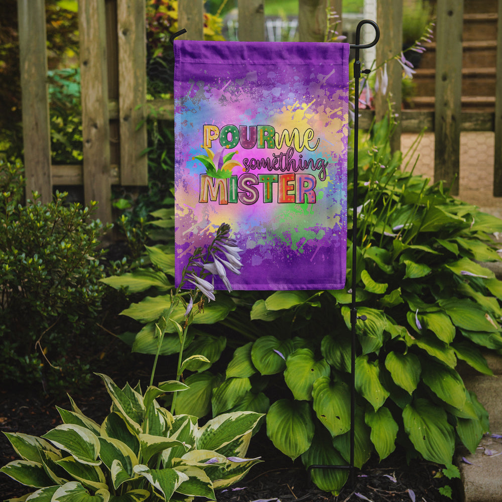 Pour Me Something Mister Mardi Gras Garden Flag