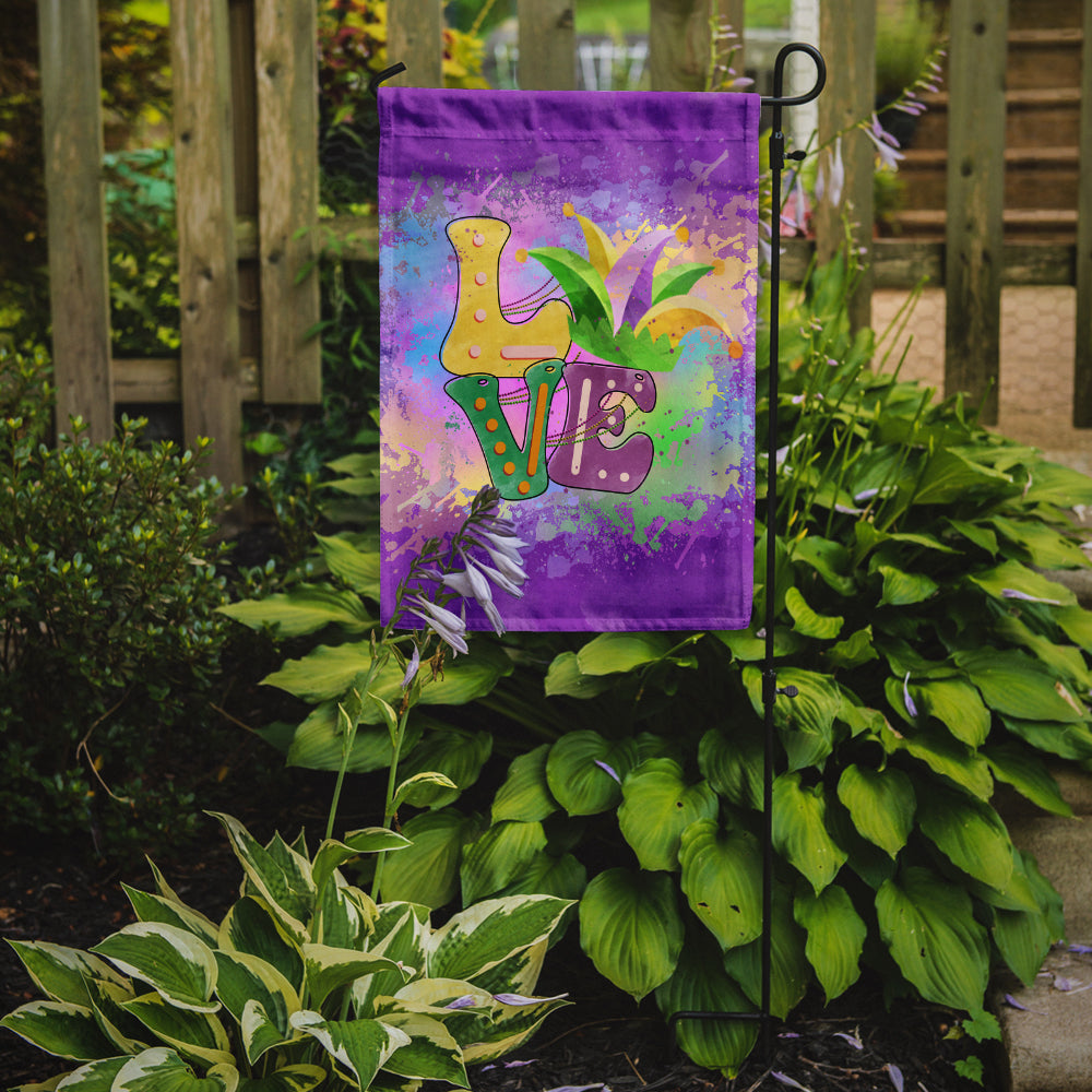Love Mardi Gras Garden Flag