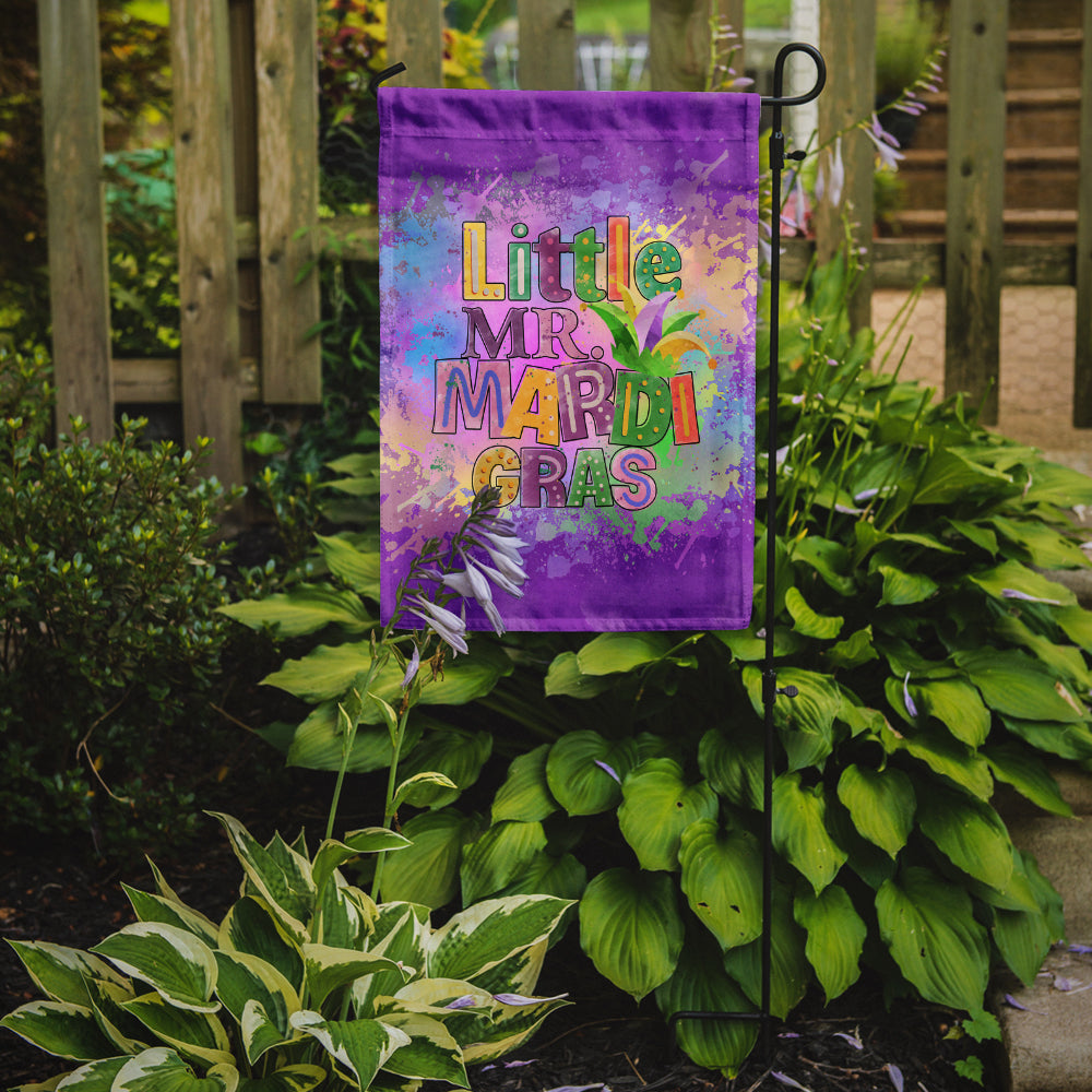Little Mr. Mardi Gras Garden Flag