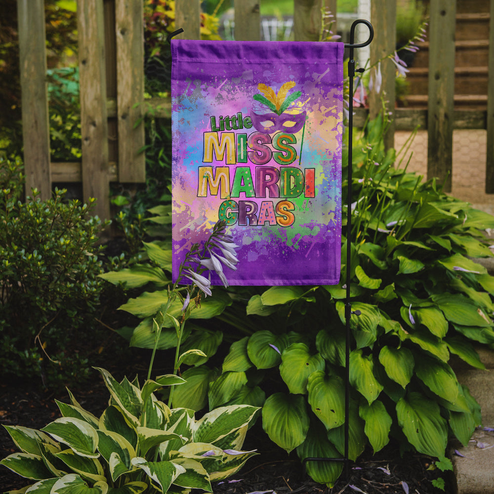 Little Miss Mardi Gras Garden Flag