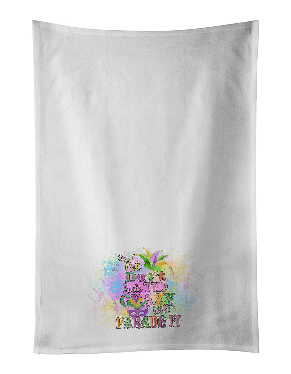 Buy this We Don't Hide the Crazy Mardi Gras Kitchen Towel Set of 2