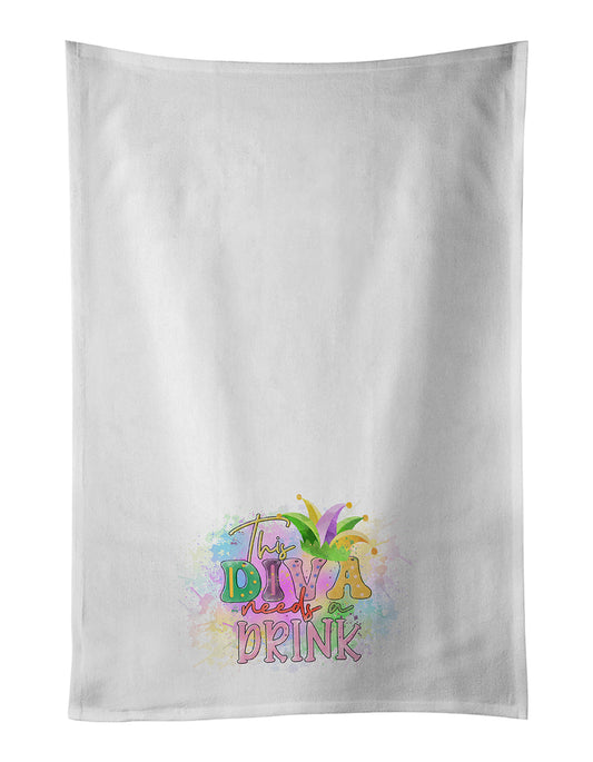 Buy this This Diva needs a Drink Mardi Gras Kitchen Towel Set of 2