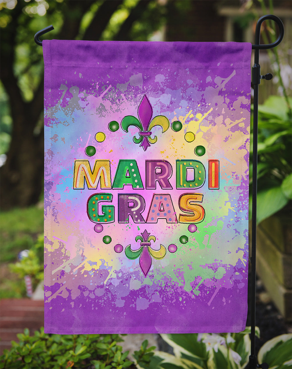 Mardi Gras Garden Flag