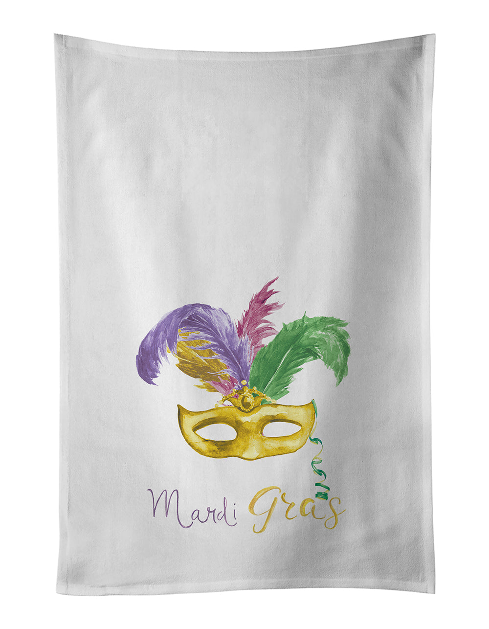 Buy this Yellow Mask Mardi Gras Kitchen Towel Set of 2