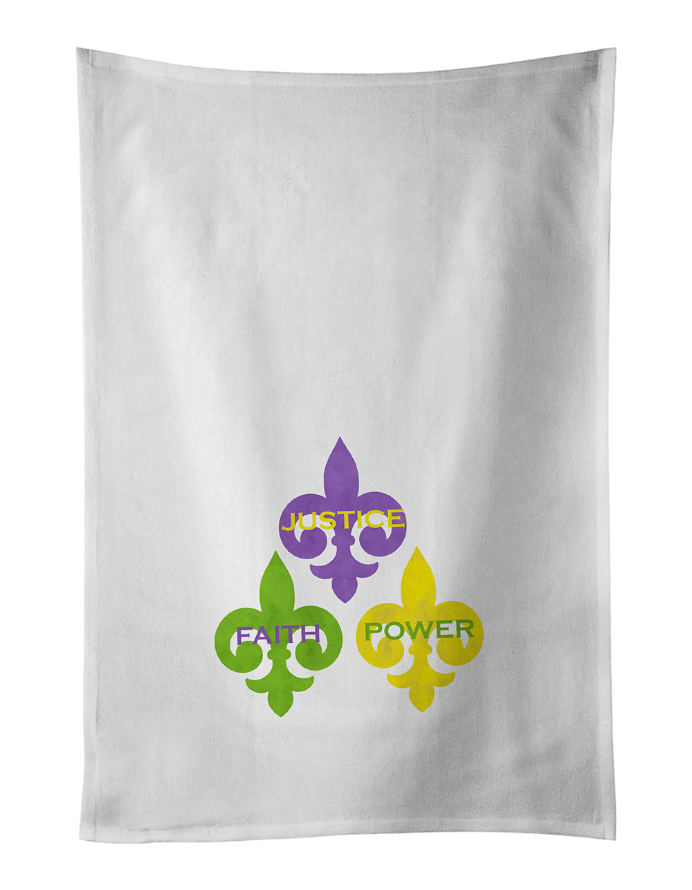 Buy this Justice Faith Power Mardi Gras Kitchen Towel Set of 2