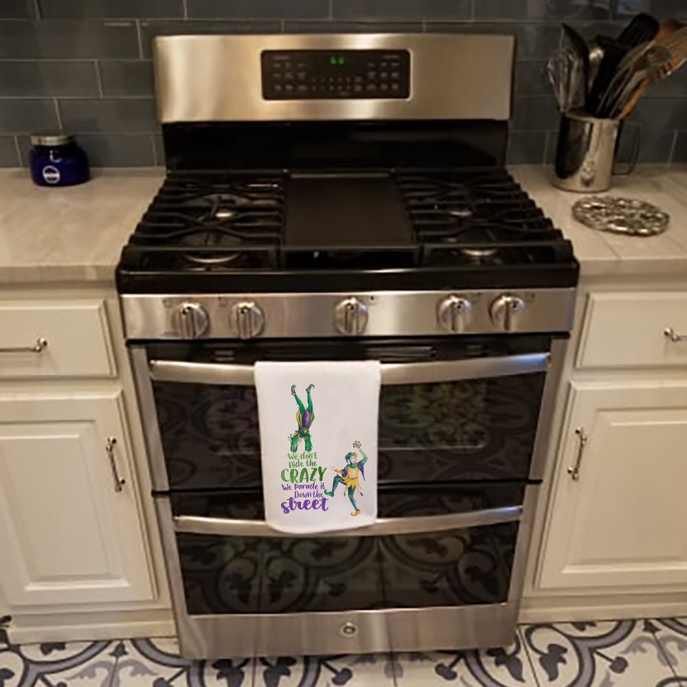 Jester Parade Mardi Gras Kitchen Towel Set of 2