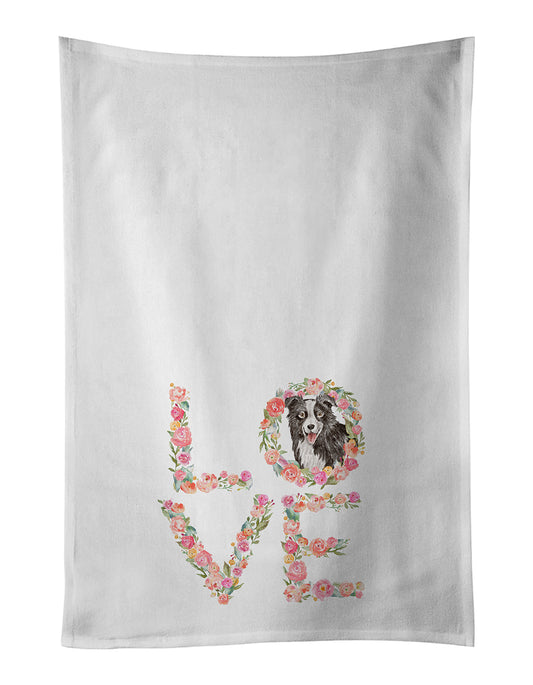 Buy this Border Collie #4 Love Kitchen Towel Set of 2