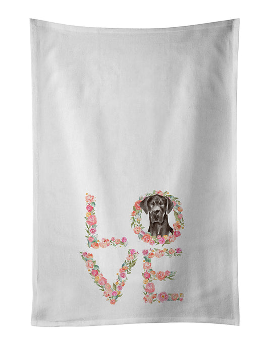 Buy this Black Great Dane #3 Love Kitchen Towel Set of 2