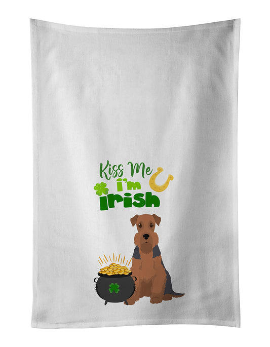 Buy this Grizzle and Tan Airedale Terrier St. Patrick's Day Kitchen Towel Set of 2