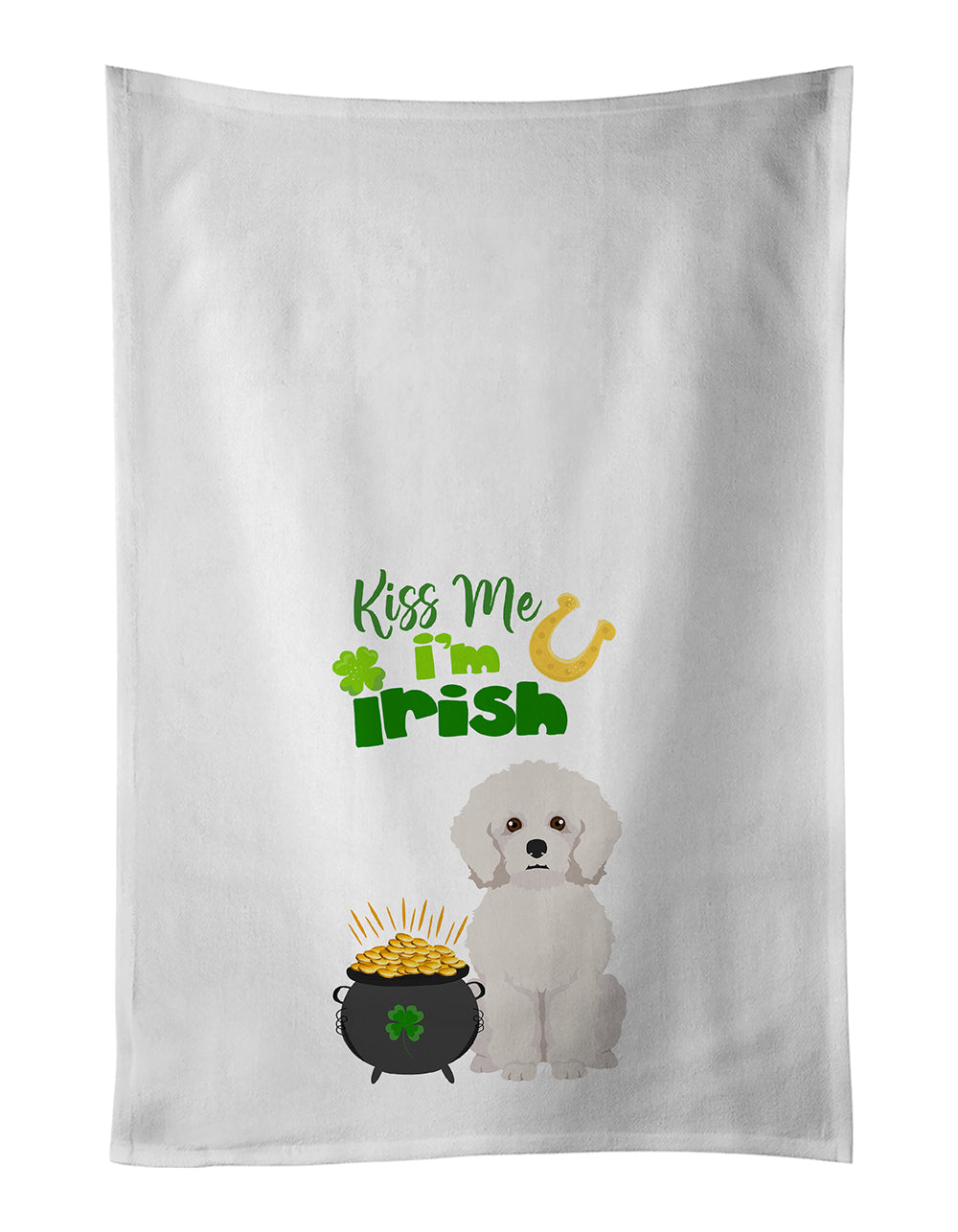 Buy this Bichon Frise St. Patrick's Day Kitchen Towel Set of 2