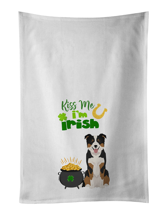 Buy this Tricolor Border Collie St. Patrick's Day Kitchen Towel Set of 2