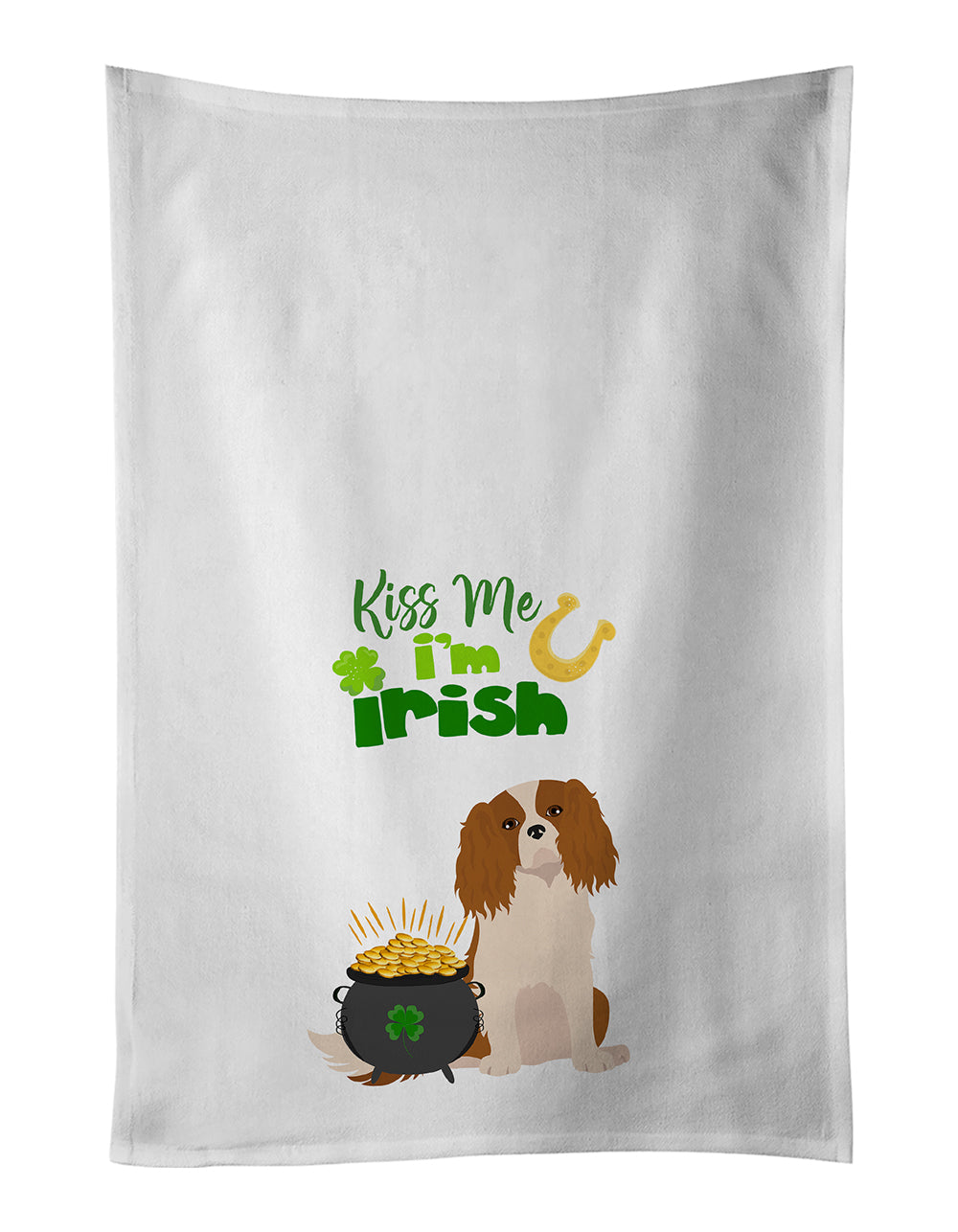 Buy this Blenheim Cavalier Spaniel St. Patrick's Day Kitchen Towel Set of 2