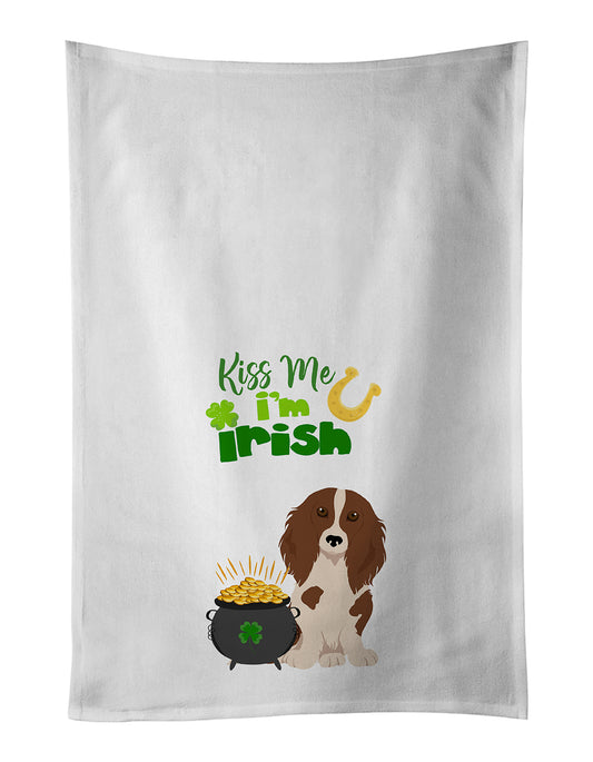 Buy this Longhair Red Pedbald Dachshund St. Patrick's Day Kitchen Towel Set of 2