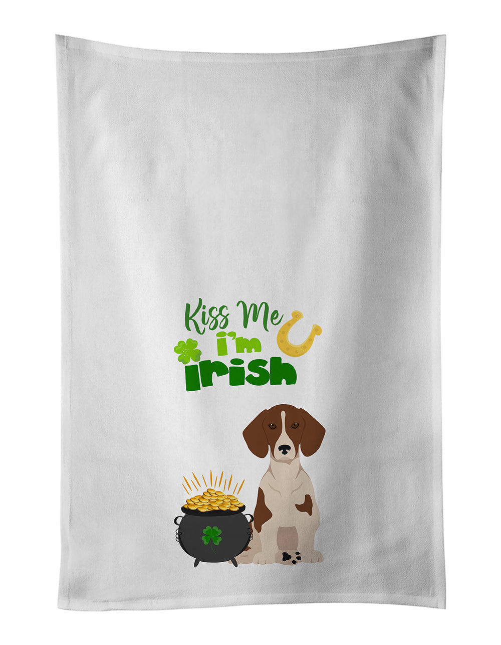 Buy this Red Piebald Dachshund St. Patrick's Day Kitchen Towel Set of 2