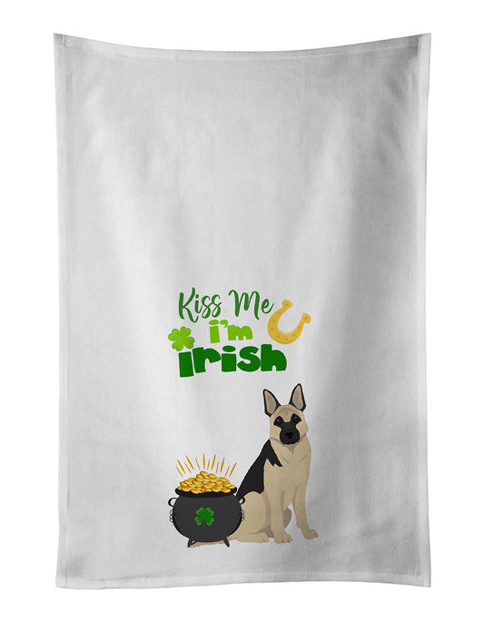 Buy this Black and Silver German Shepherd St. Patrick's Day Kitchen Towel Set of 2