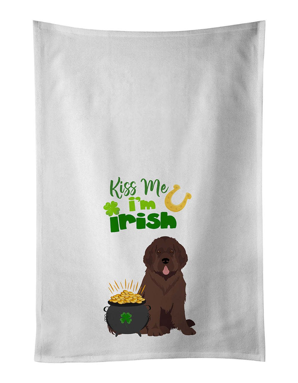 Buy this Brown Newfoundland St. Patrick's Day Kitchen Towel Set of 2