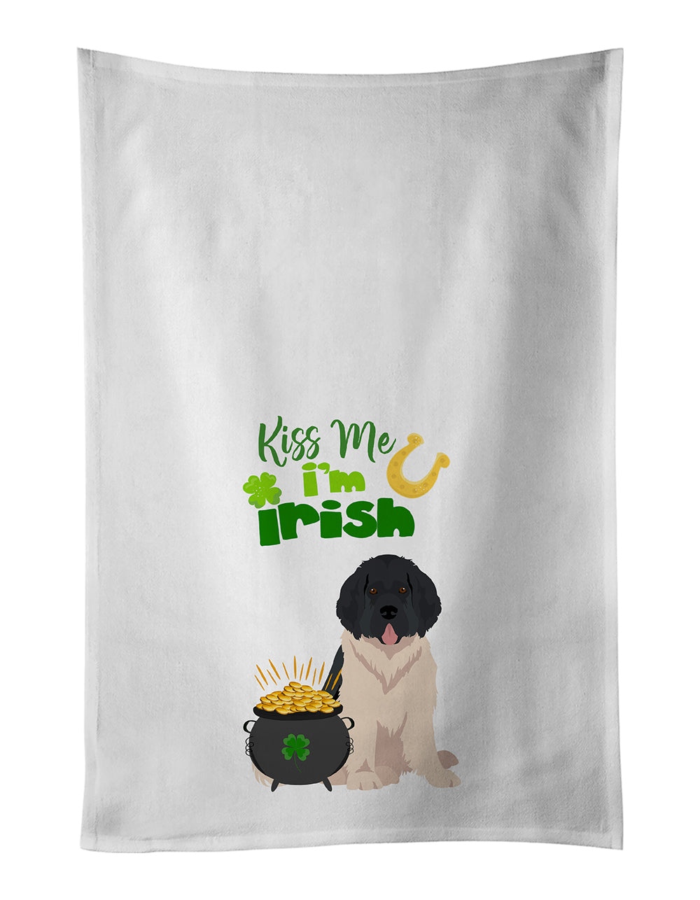 Buy this Landseer Newfoundland St. Patrick's Day Kitchen Towel Set of 2