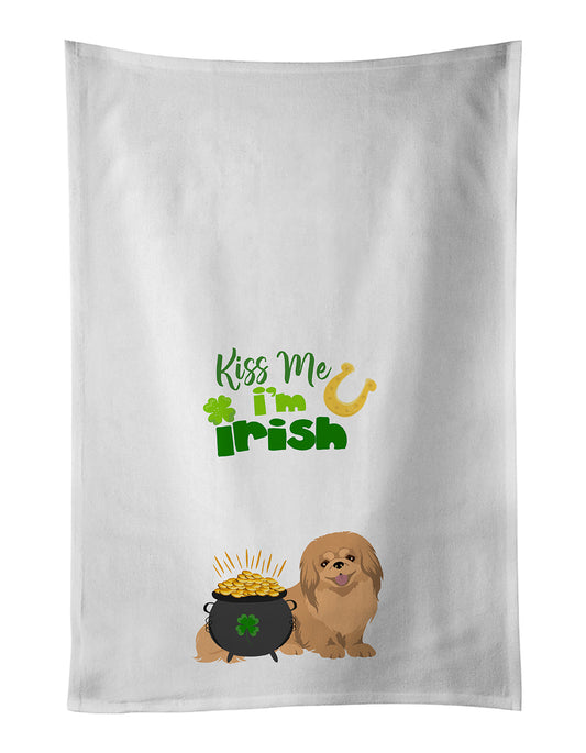 Buy this Gold Pekingese St. Patrick's Day Kitchen Towel Set of 2