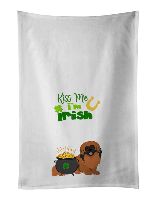 Buy this Red Pekingese St. Patrick's Day Kitchen Towel Set of 2