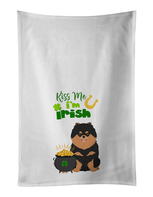 Buy this Black and Tan Pomeranian St. Patrick's Day Kitchen Towel Set of 2