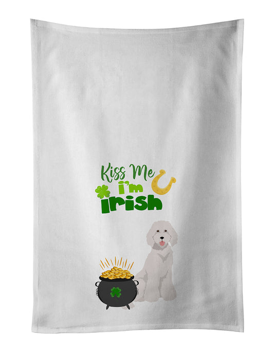 Buy this Standard White Poodle St. Patrick's Day Kitchen Towel Set of 2