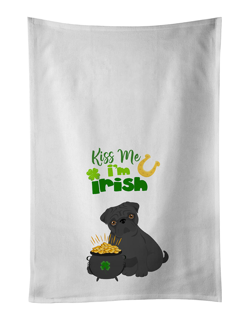 Buy this Black Pug St. Patrick's Day Kitchen Towel Set of 2