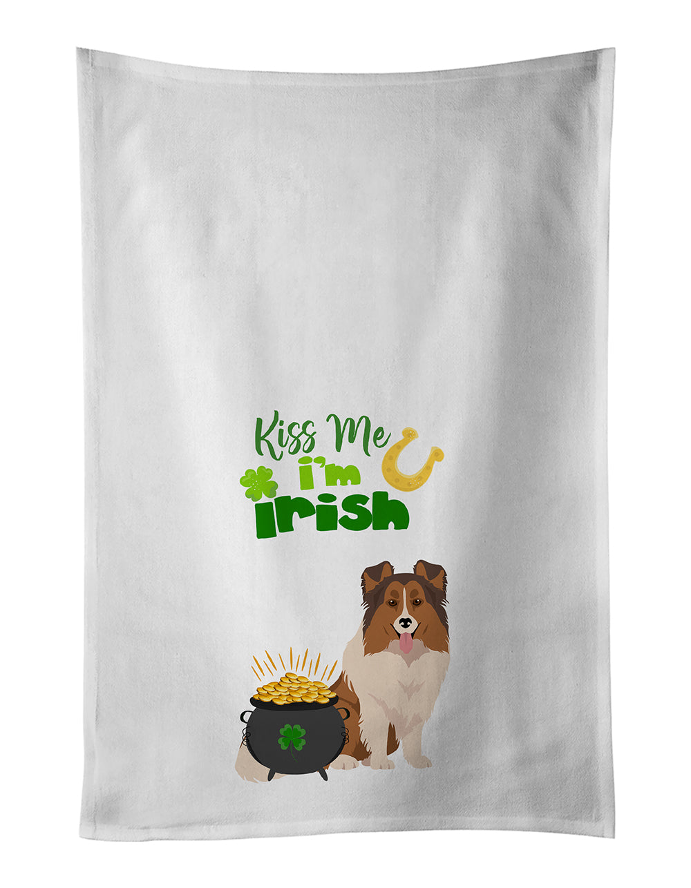 Buy this Sable Sheltie St. Patrick's Day Kitchen Towel Set of 2