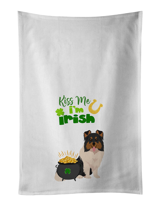 Buy this Tricolor Sheltie St. Patrick's Day Kitchen Towel Set of 2