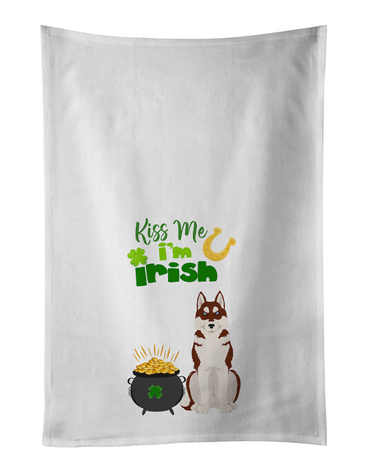 Buy this Red Siberian Husky St. Patrick's Day Kitchen Towel Set of 2