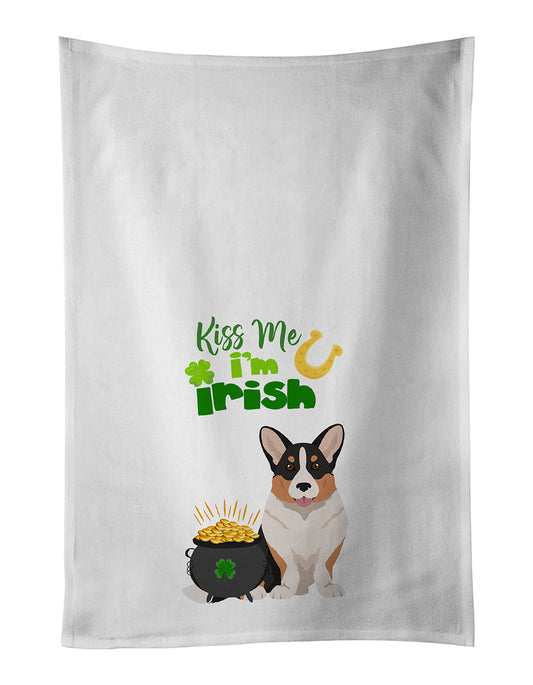 Buy this Tricolor Cardigan Corgi St. Patrick's Day Kitchen Towel Set of 2