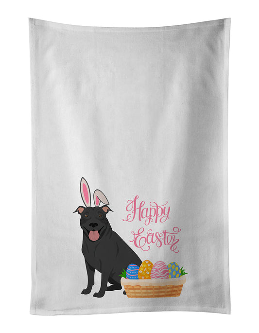 Buy this Black Pit Bull Terrier Easter Kitchen Towel Set of 2