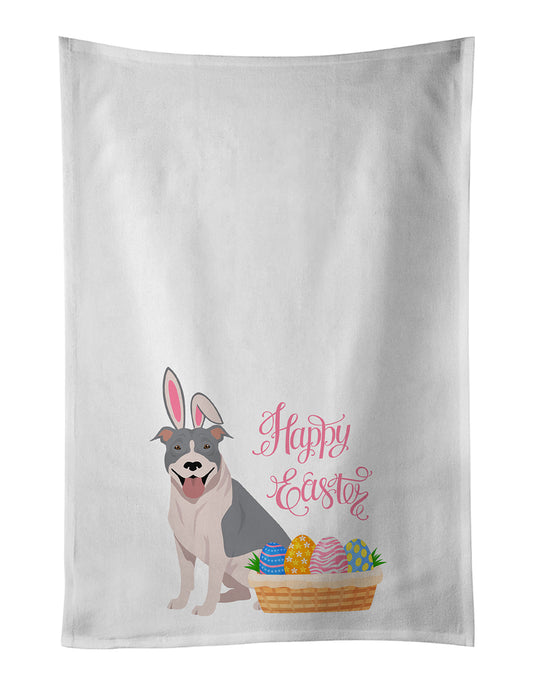 Buy this Blue and White Pit Bull Terrier Easter Kitchen Towel Set of 2