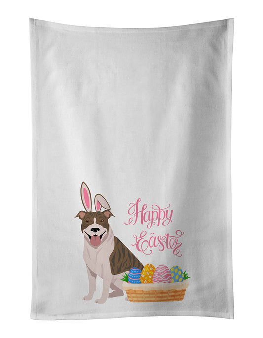 Buy this Fawn Brindle Pit Bull Terrier Easter Kitchen Towel Set of 2