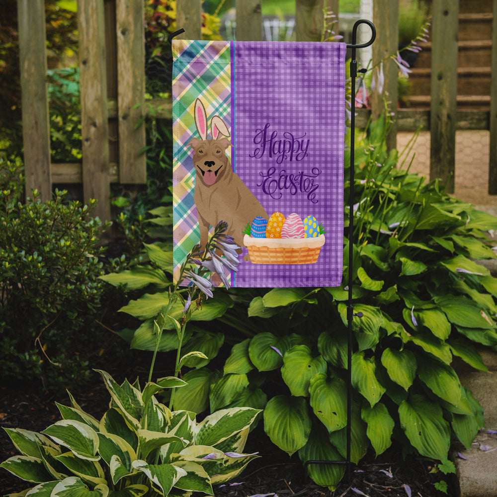 Fawn Pit Bull Terrier Easter Garden Flag