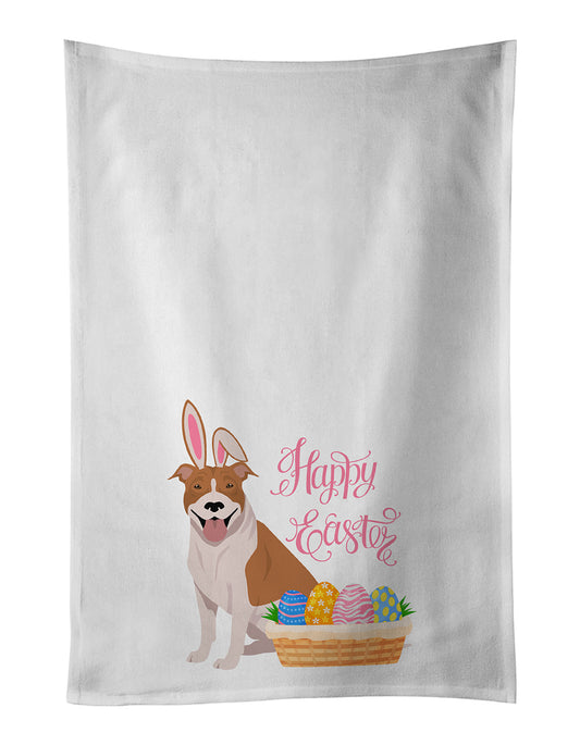 Buy this Red and White Pit Bull Terrier Easter Kitchen Towel Set of 2