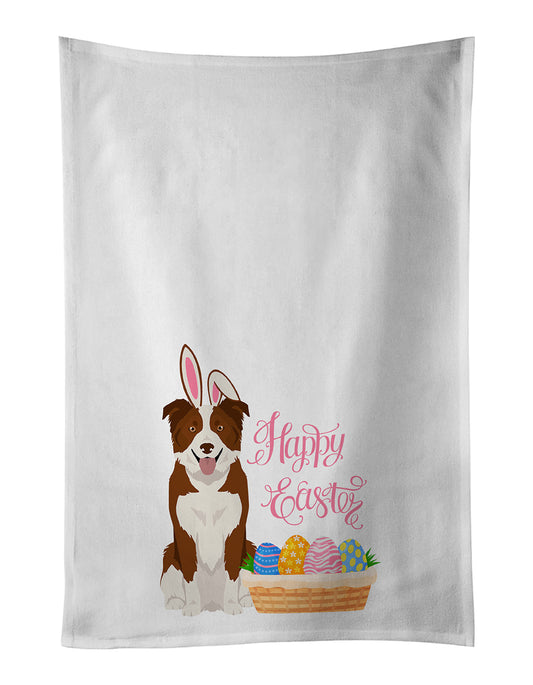 Buy this Red and White Border Collie Easter Kitchen Towel Set of 2