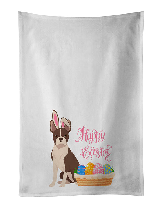 Buy this Red Boston Terrier Easter Kitchen Towel Set of 2