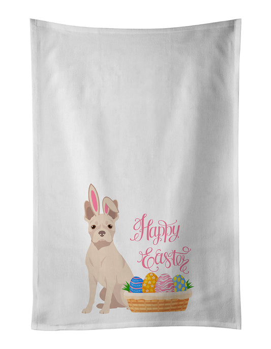 Buy this White Boston Terrier Easter Kitchen Towel Set of 2