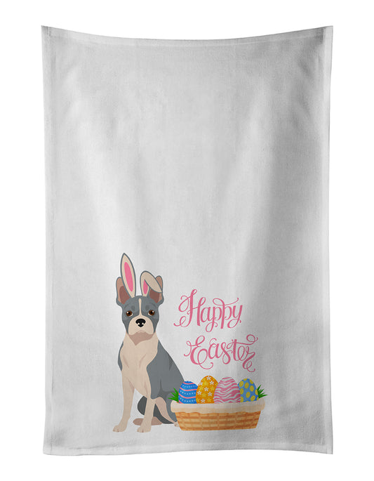 Buy this Blue Boston Terrier Easter Kitchen Towel Set of 2