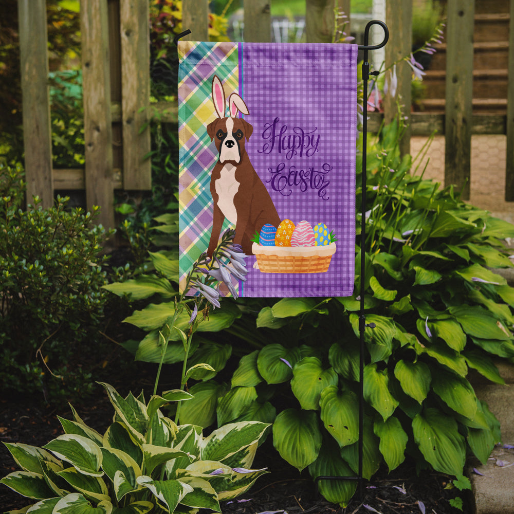 Natural Eared Red Fawn Boxer Easter Garden Flag