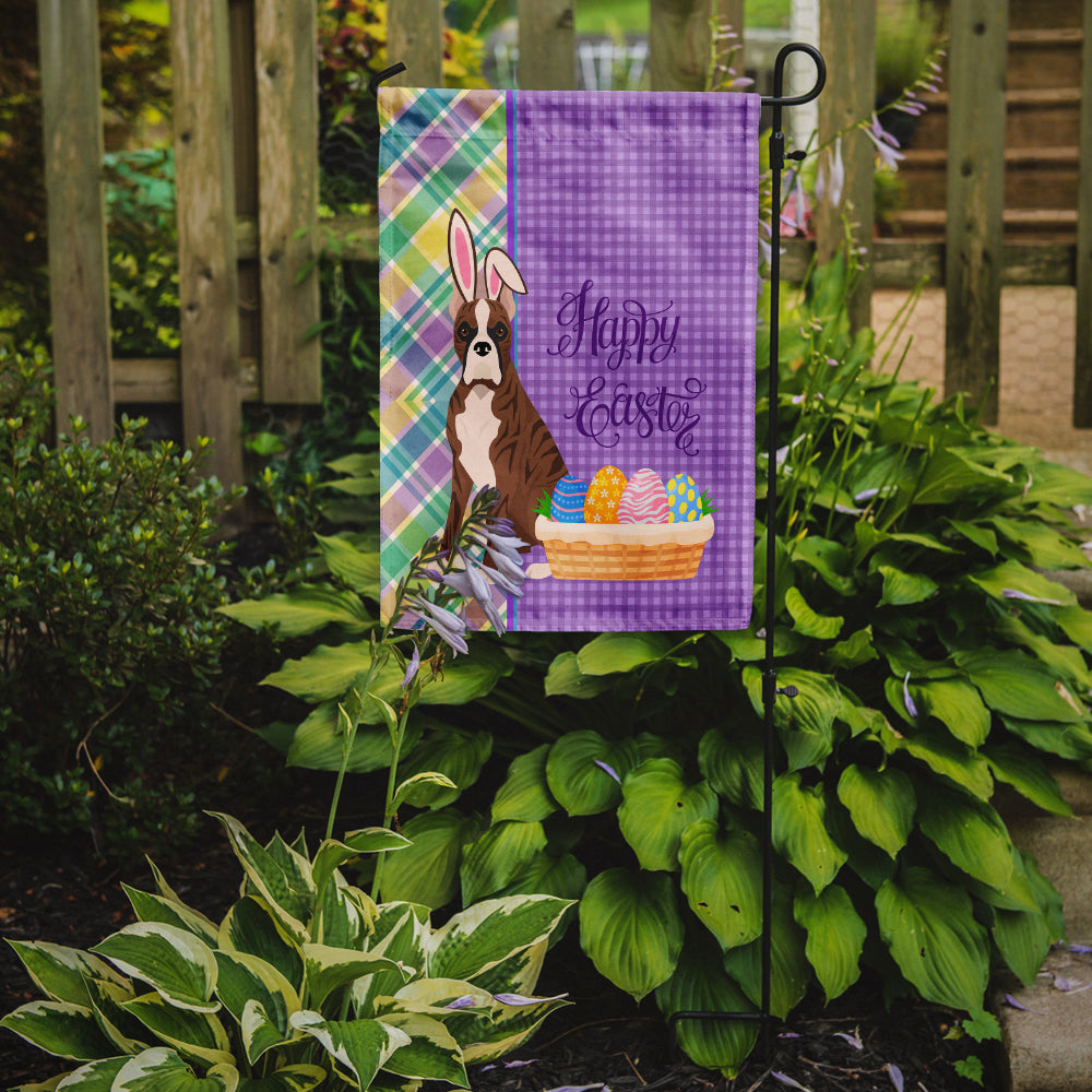 Red Brindle Boxer Easter Garden Flag